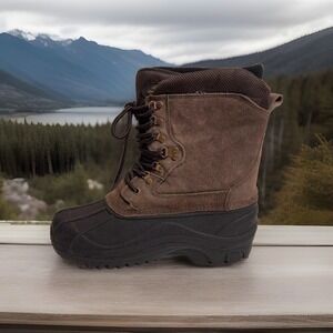 Men's Quest Snow Pac-400GRM Boots with Thinsulate Liner Brown Suede Size 11